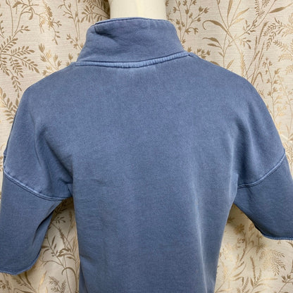 Universal Thread Blue Cut Out V-Neck Sweatshirt XS Coastal Minimalist Indie Boho