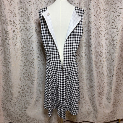 Hanpceirs Gingham Swing Dress Women 3XL Stretch Rockabilly Pinup Retro Cottage