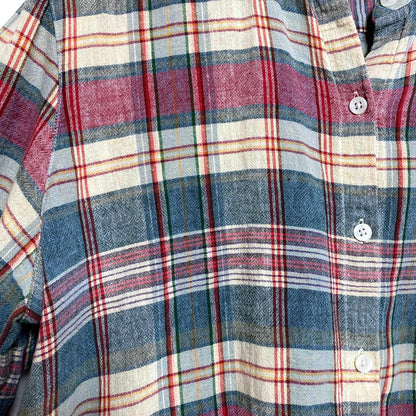 Chaps Plaid Button-Up Shirt Womens Large Autumn Barn Lumberjack Pumpkin Patch