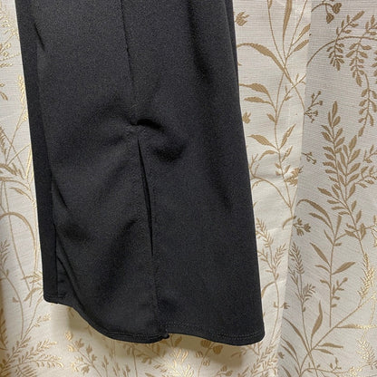 Windsor Black Front Split Hem Flare Pants Small 70s Boho Y2K Bratz Indie Glam