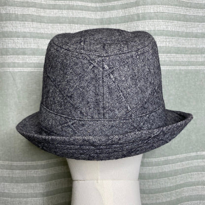 D&Y Gray Wool Blend Fedora Trilby Hat O/S Dark Academia Retro Mid-Century Modern