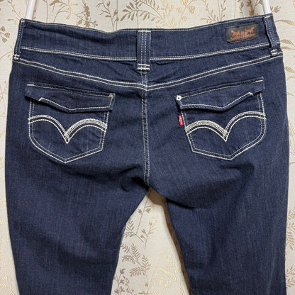 Levi's 524 Too Superlow Jeans Women Sz 18 Tall Dark Indigo Cowgirl Y2K Western