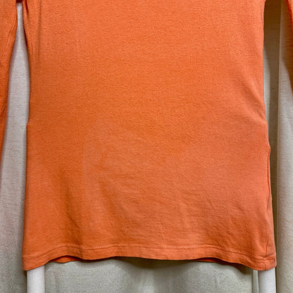 Zenna Outfitters Peach Scoop Neck Long Sleeve Top Womens XS Kidcore Preppy Y2K