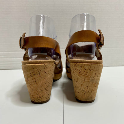 Cobb Hill Alleah Slingback Sandals Womens 8.5 Y2K Boho Chunky Festival Cork Heel