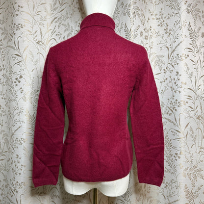 Charter Club Cranberry Cashmere Turtleneck Sweater Women Fits S Academia Office