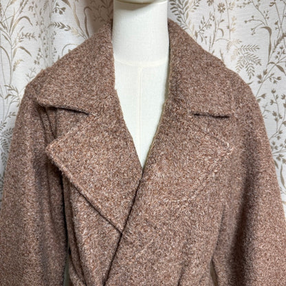 Fourth + Bay Brushed Knit Robe Coat Women XL Trench Academia Cozy Quiet Luxury