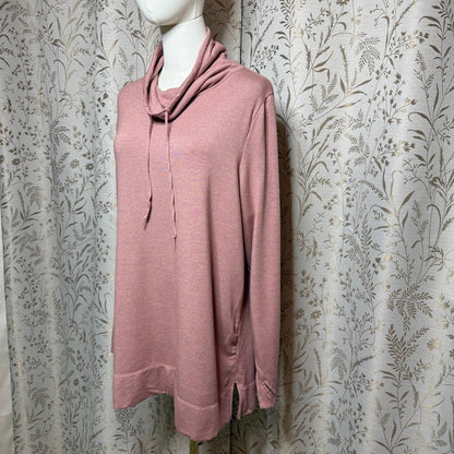 Cuddl Duds Ultracozy Long Sleeve Cowl Neck Tunic Top Women XL Cabincore Cozycore