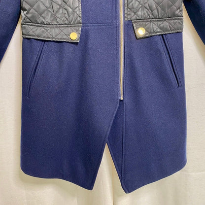 French Connection Mixed Media Cutaway Coat Womens Small Sailor Chic Whimsigoth