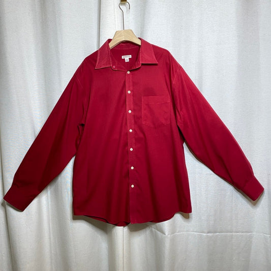 Merona Red Button Down Shirt Mens XL Academia Business Office Professional