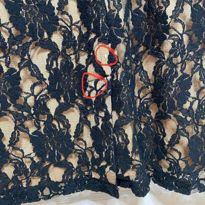 Newport News Black Lace Wiggle Dress Sz 18 90s Y2K Vintage Coquette Vampy Goth