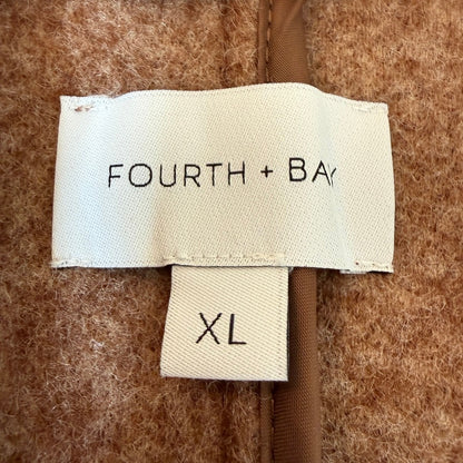 Fourth + Bay Brushed Knit Robe Coat Women XL Trench Academia Cozy Quiet Luxury