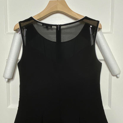 Riu Paris Black Sleeveless A-Line Cocktail Dress Womens Small LBD Retro Mod Chic