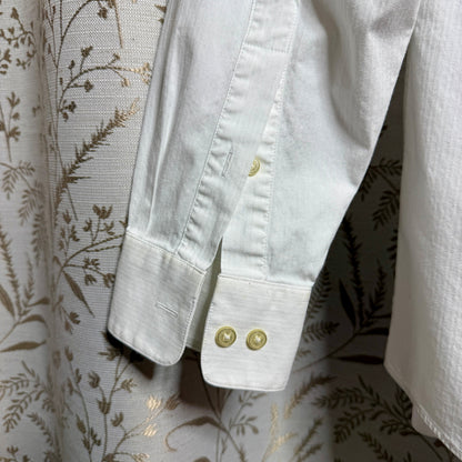Calvin Klein Mens White Slim Fit Long Sleeve Button Up Dress Shirt 15.5 32/33