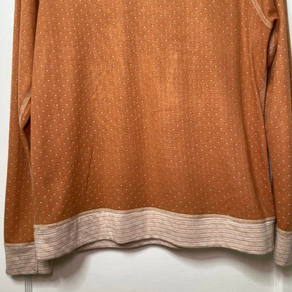 Cozy Reversible Long Sleeve Sweatshirt Orange Womens Large Casual Basics