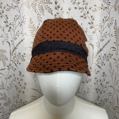 Flipside Hats Reversible Polka Dot Striped Cabbie Hat Driver Boho Slow Fashion