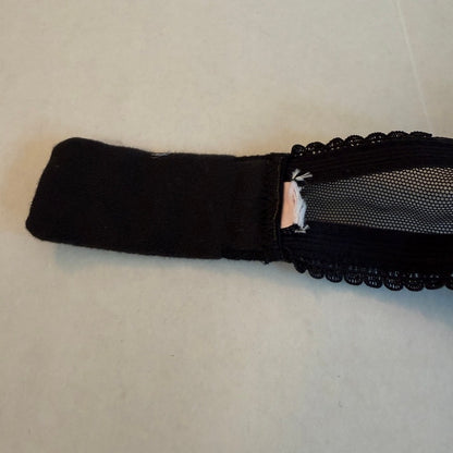 Victorias Secret Womens Lace Ruffle Peek-a-boo Garter Teddy XL Sexy Vampy Goth