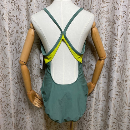 Speedo Sage Green One Piece Swimsuit NWT XL Racerback Athletic Minimalist Beach