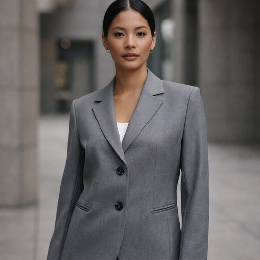 Theory Gray Wool Blazer Jacket 10 Medium Corporate Indie Sleaze Minimalist Clean