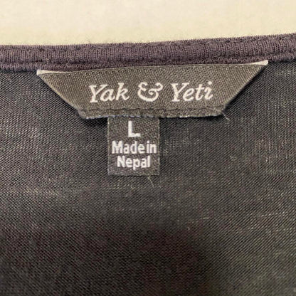 Yak & Yeti Lightweight Black and Paisley Layered Tank Top Large Womens Classic