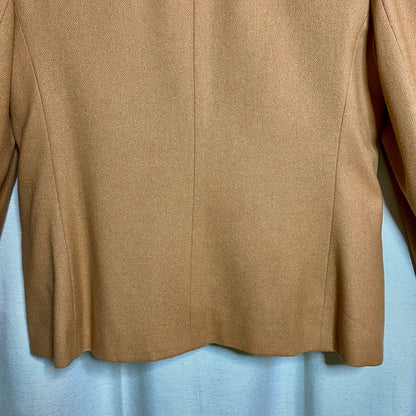 Evan-Picone Vintage Wool Camel Blazer Womens Medium Academia Quiet Luxury Retro