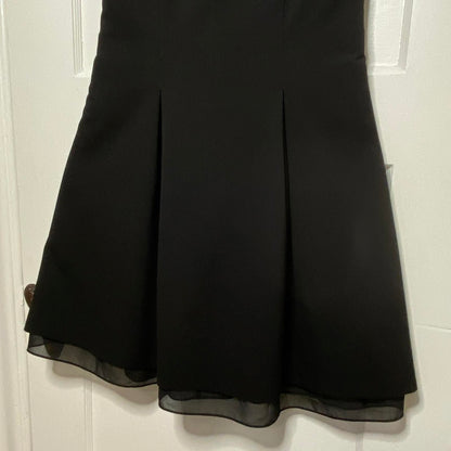Riu Paris Black Sleeveless A-Line Cocktail Dress Womens Small LBD Retro Mod Chic