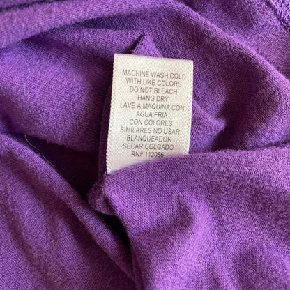 Zenana Purple Long Sleeve Scoop Neck Top Fits XS Fairycore Grunge Whimsigoth