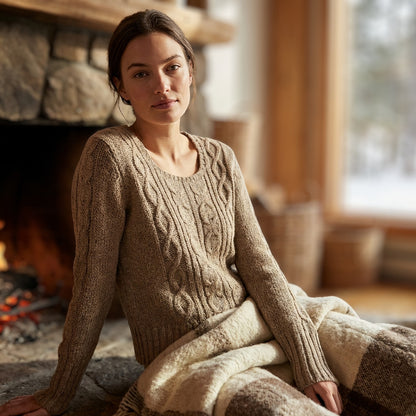 Indigenous Designs Alpaca & Wool Sweater Womens Fits S Boho Cozy Hygge FairTrade