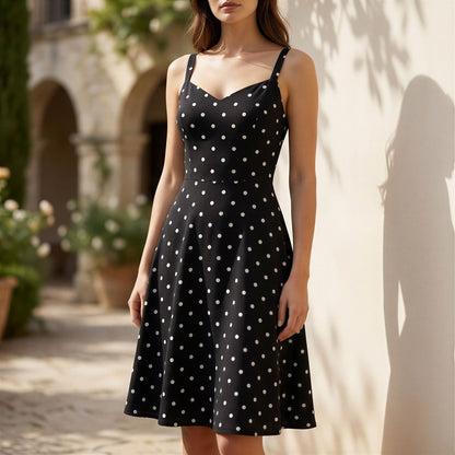 Old Navy Polka Dot Cami Dress Women XL Retro Rockabilly Coquette Whimsigoth LBD