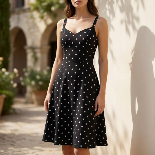 Old Navy Polka Dot Cami Dress Women XL Retro Rockabilly Coquette Whimsigoth LBD