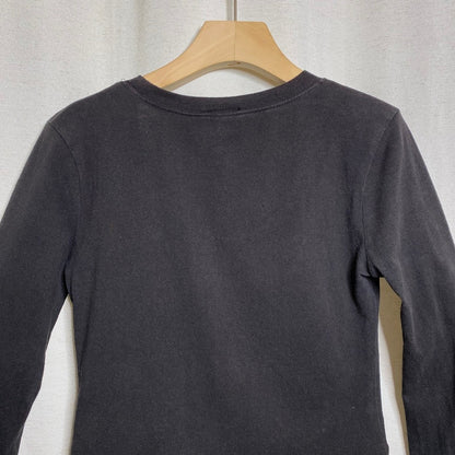 Zenna Outfitters Black Scoop Neck Top Womens S/XS 90s Style Minimalist Grunge