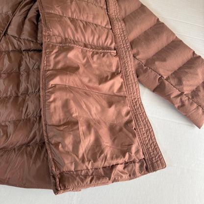 32 Degrees Heat Hooded Puffer Coat Women XXL Brown Gorpcore Utility Earth-Toned