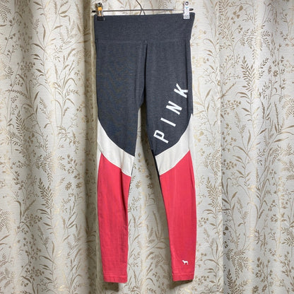 PINK Colorblock Leggings XS Athleisure Sporty Y2K Mesh Streetwear Activewear Gym