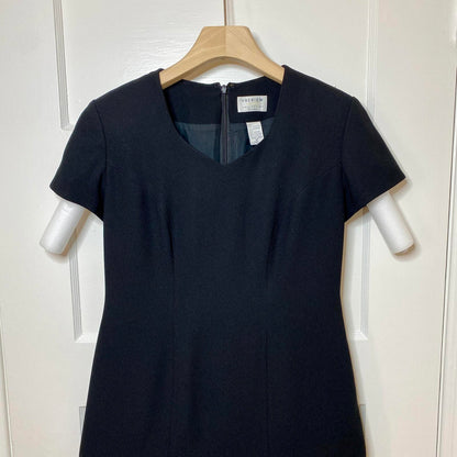 Vintage Preview Collection Little Black Pencil Dress Cropped Jacket Womens 4P