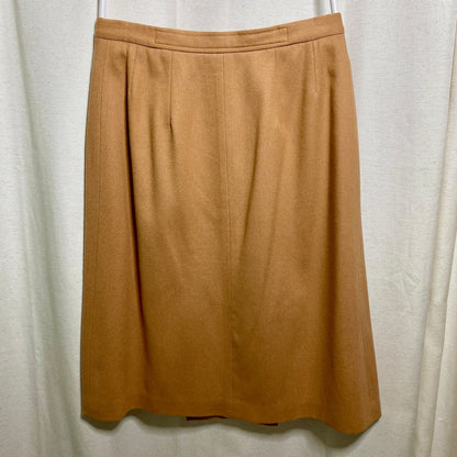 Evan Picone Vintage Camel Wool Skirt Suit Womens Size 12/14 Academia Heritage