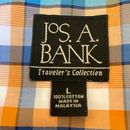Jos A Bank Plaid Button Up Shirt Mens Large Academia Casual Geek Normcore Preppy