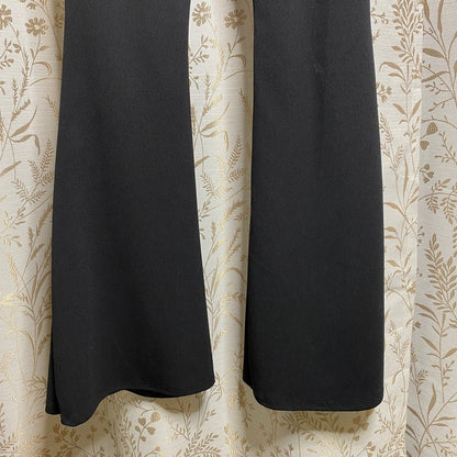 Windsor Black Front Split Hem Flare Pants Small 70s Boho Y2K Bratz Indie Glam