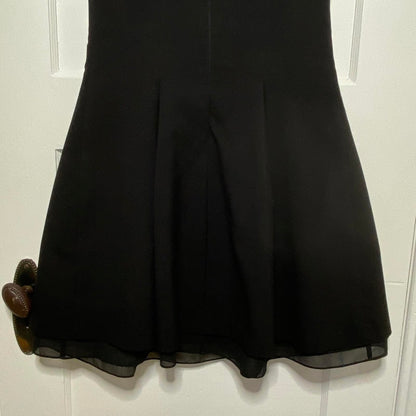 Riu Paris Black Sleeveless A-Line Cocktail Dress Womens Small LBD Retro Mod Chic