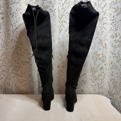 JustFab Aubriana Faux Suede Thigh High Boots Women 8 Goth Witchy Whimsigoth Edgy