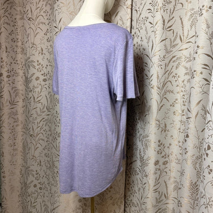 Jessica Simpson Heather Purple T Shirt L Short Sleeve Casual Cozycore Athleisure