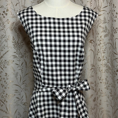 Hanpceirs Gingham Swing Dress Women 3XL Stretch Rockabilly Pinup Retro Cottage
