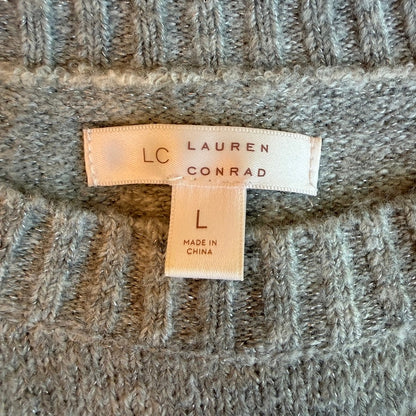 LC Lauren Conrad Sequin Narwhal Knit Tunic Sweater Womens L Whimsical Ocean Cozy
