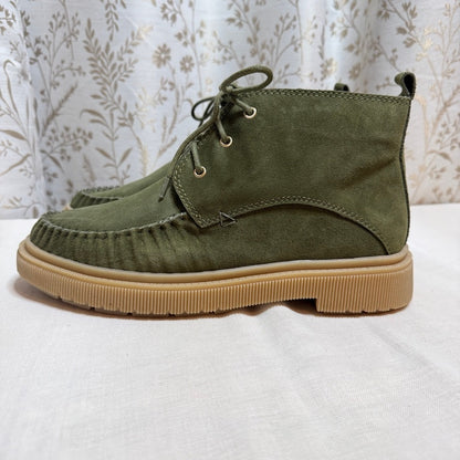 Kelsi Dagger Palisade Green Suede Chukka Booties Womens 11 Gorpcore Boho Earthy