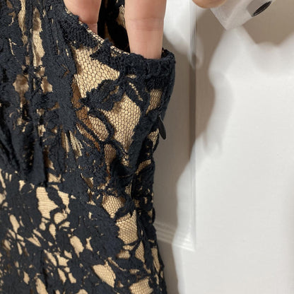 Newport News Black Lace Wiggle Dress Sz 18 90s Y2K Vintage Coquette Vampy Goth