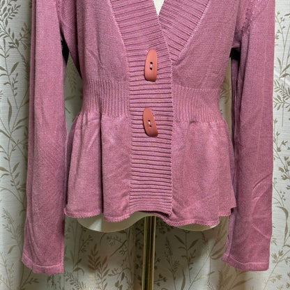 Grace Karin Rose Knit Cardigan Womens XL Coquette Romantic Academia Office Siren
