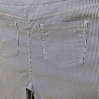 Mario Serrani Pinstriped Capri Pants Womens XL Coastal Sailor Chic Nautical