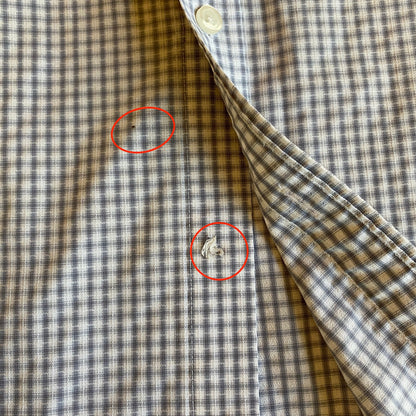 Merona Micro Check Button Up Shirt Mens XL Academia Normcore Preppy Professional