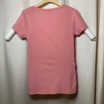 Zenana Dusty Pink V-Neck Tee Fits XS Clean Soft Girl Minimalist Basic Romantic