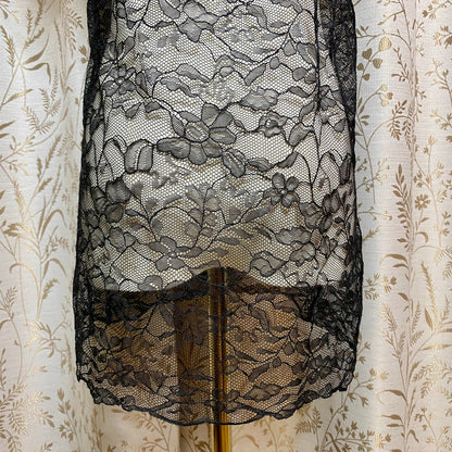 Victoria Secret Black Lace Flyaway Babydoll L Dark Coquette Romantic Fairy Goth