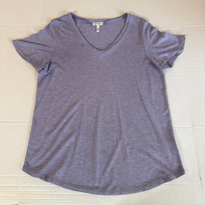 Jessica Simpson Heather Purple T Shirt L Short Sleeve Casual Cozycore Athleisure
