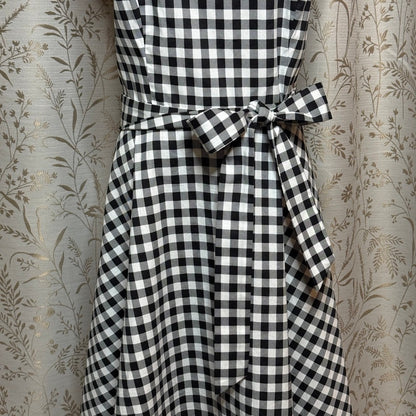 Hanpceirs Gingham Swing Dress Women 3XL Stretch Rockabilly Pinup Retro Cottage
